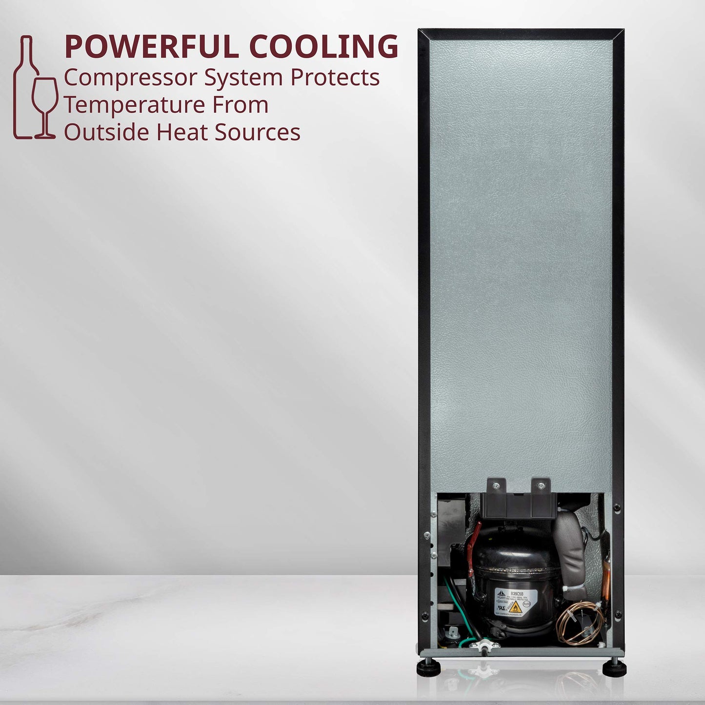Schmecke 12 Bottle Wine Cooler Refrigerator with Lock