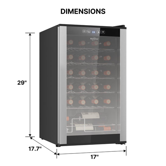 Koolatron 24 Bottle Wine Fridge with Glass Door