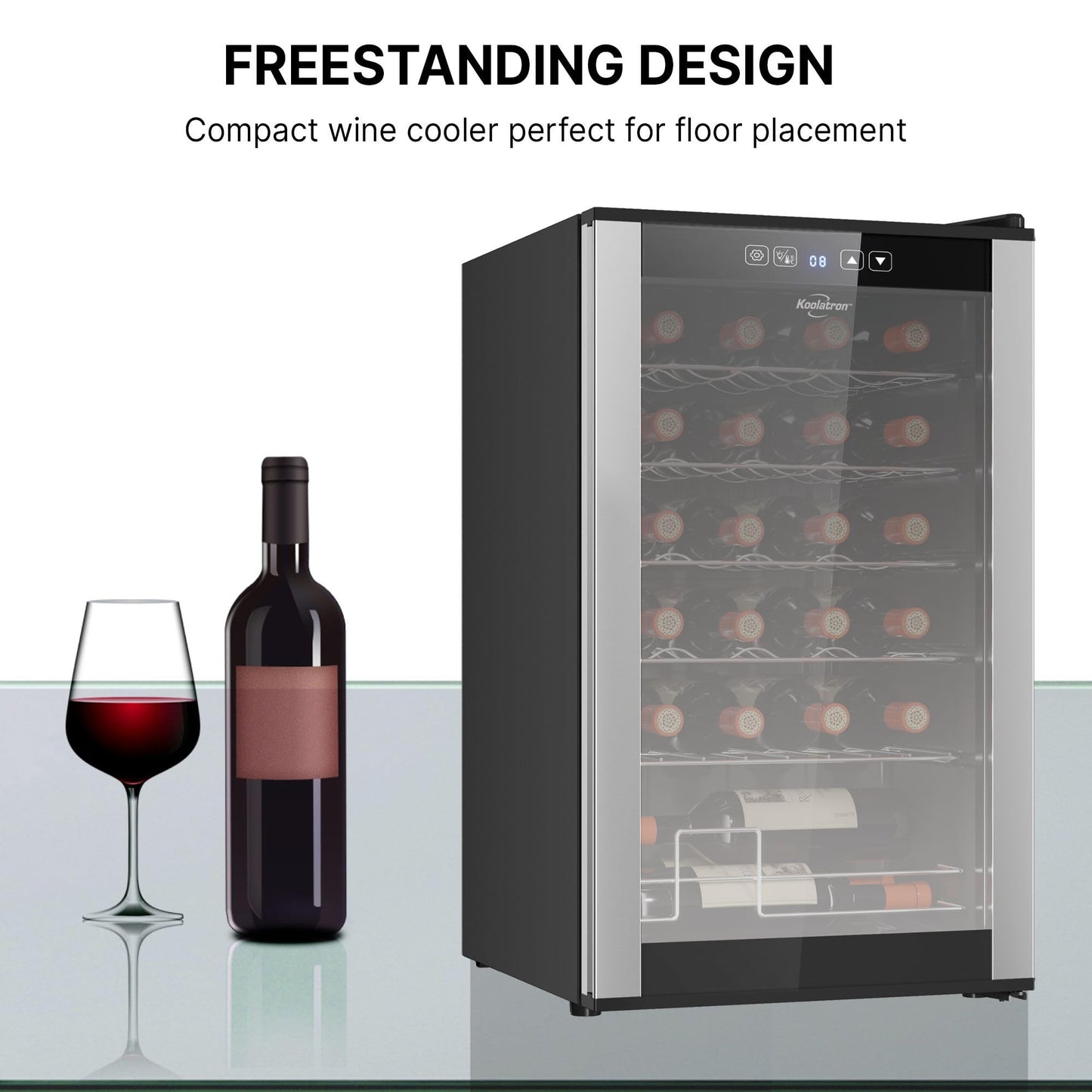 Koolatron 24 Bottle Wine Fridge with Glass Door