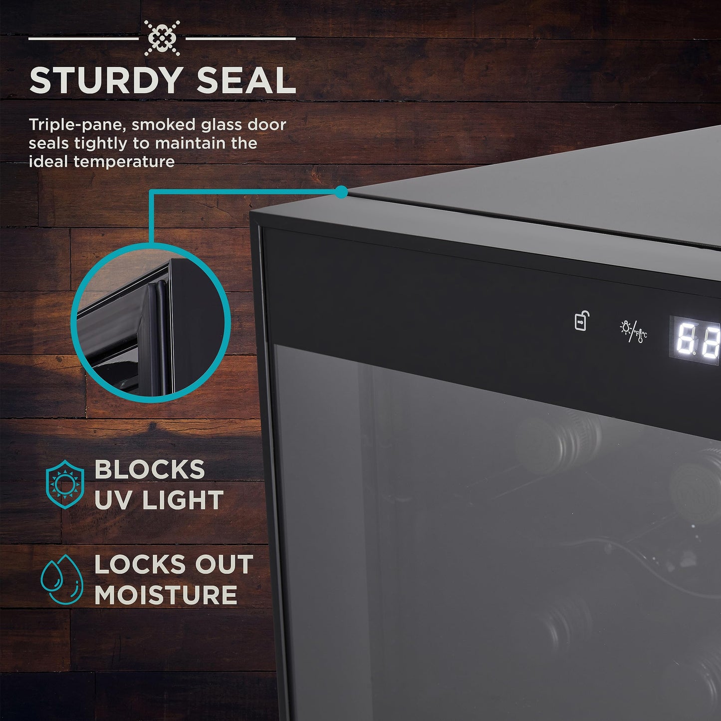 Ivation 8 Bottle Thermoelectric Wine Cooler Countertop