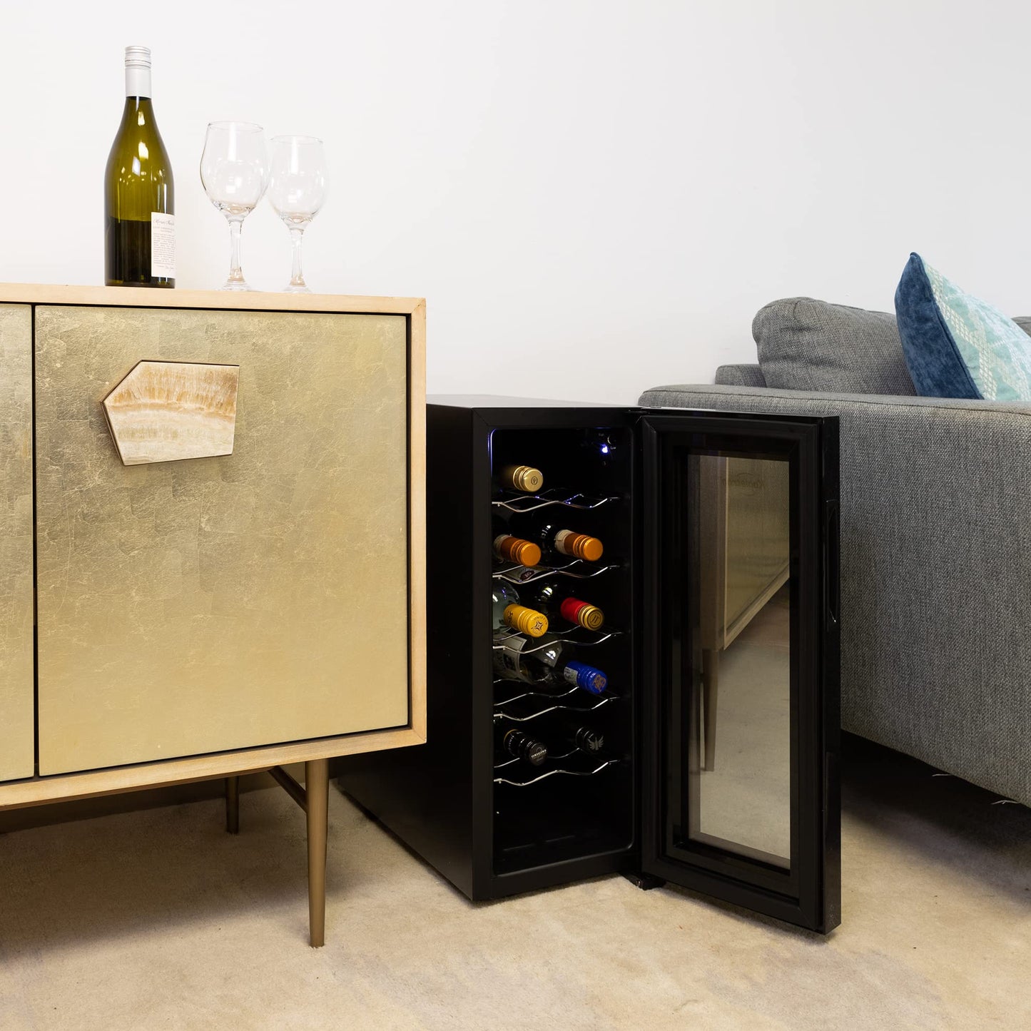 Koolatron 12 Bottle Wine Fridge with Glass Door