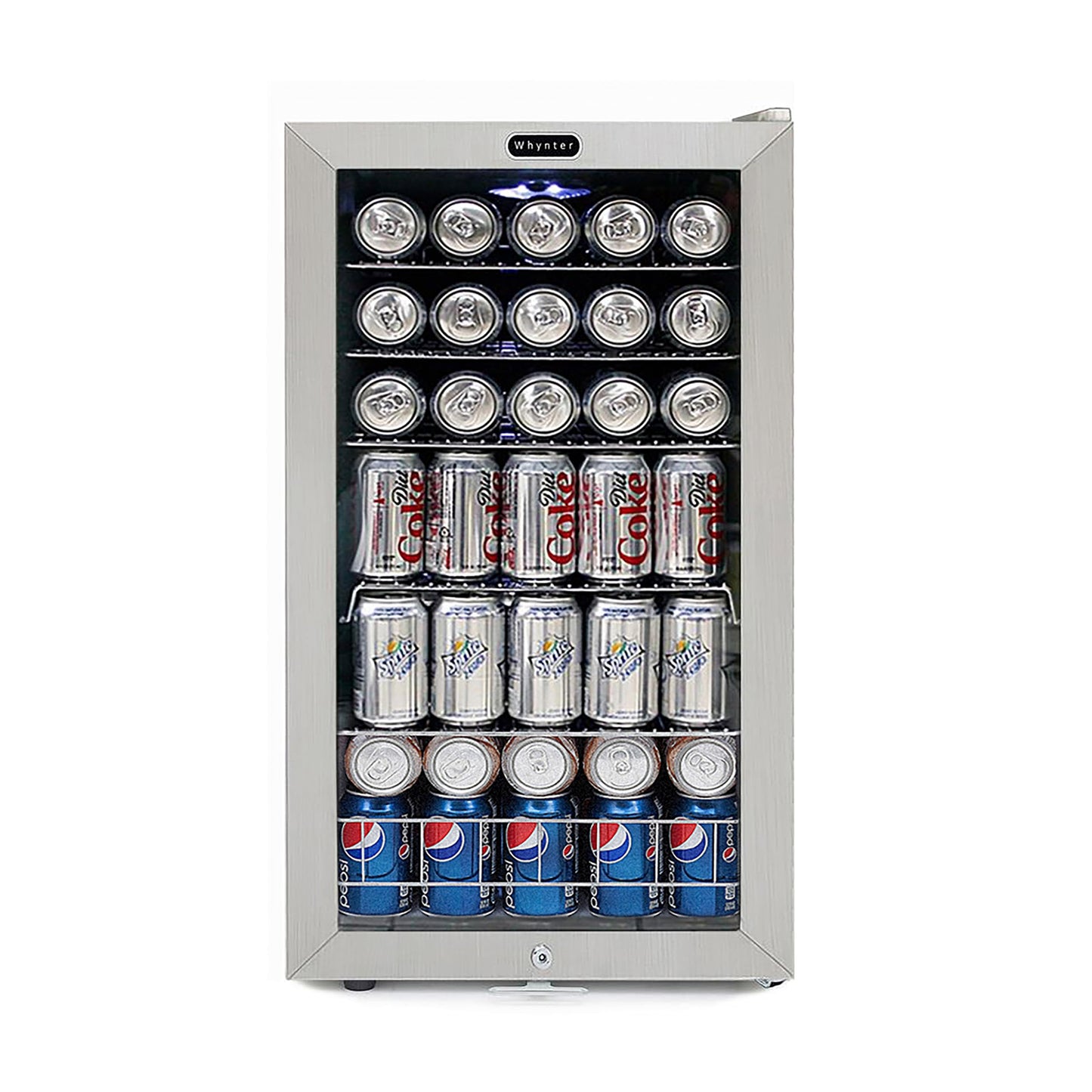 Whynter 127 Can Beverage Refrigerator with Glass Door