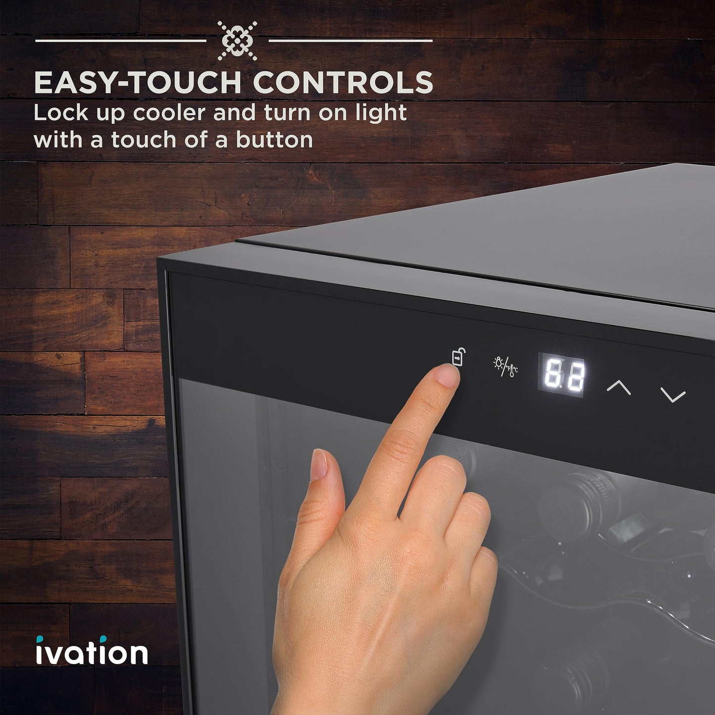 Ivation 8 Bottle Thermoelectric Wine Cooler Countertop
